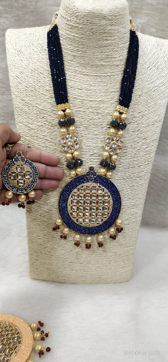 Epoca INDIAN KUNDAN NECKLACE l Kundan Long Necklace Set | Etsy