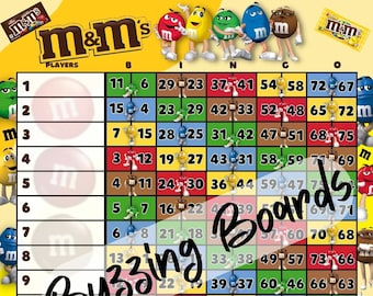 MM Doppel Bingo Brett, 15 Spieler, 75 Ball, 1 PDF Datei, 8.5 x 11 Zoll, 15 Zeilen, Printable