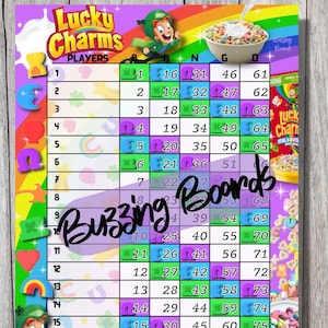 4 planches de bingo porte-bonheur, 4 PDF (droits et mixtes), 8,5 x 11 pouces, 15 lignes, 1 à 75 boules, imprimable, thème de la Saint-Patrick