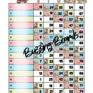 Five Easter Bingo Board Bundle 15 Lines 1-75 Balls 10 PDF mixed and straight 8.5 x 11 inches, Printable, Cute Easter Eggs Theme image 2