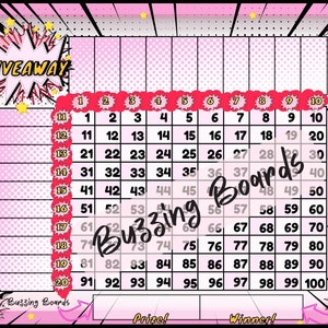 Give Away Bingo Grid, Bingo Board, 10x10 Grid, 20 players, 2 PDF Files (Straight and Mixed), 11 x 8.5 inches, Landscape Printable, Full Colo