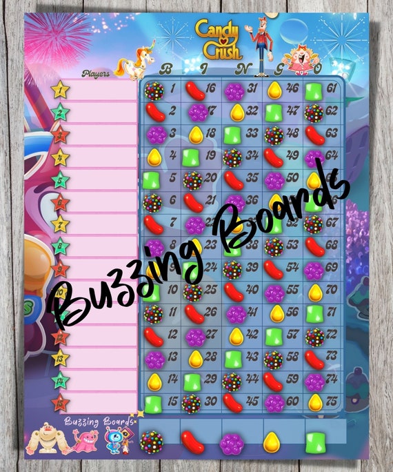 Candy Crush Bingo Boards 2 Pdf's straight and (Instant Download