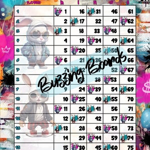 Five Easter Bingo Board Bundle 15 Lines 1-75 Balls 10 PDF mixed and straight 8.5 x 11 inches, Printable, Cute Easter Eggs Theme image 10