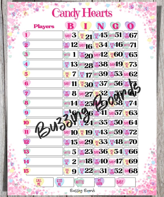 Candy Crush Bingo Boards 2 Pdf's straight and (Instant Download