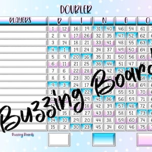 Doubler Bingo Board, 15 spelers, 75 ballen, 1 PDF-bestand, 11 x 8,5 inch, liggend, afdrukbaar, dubbele actie