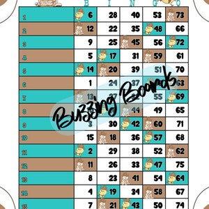 Five Easter Bingo Board Bundle 15 Lines 1-75 Balls 10 PDF mixed and straight 8.5 x 11 inches, Printable, Cute Easter Eggs Theme image 8