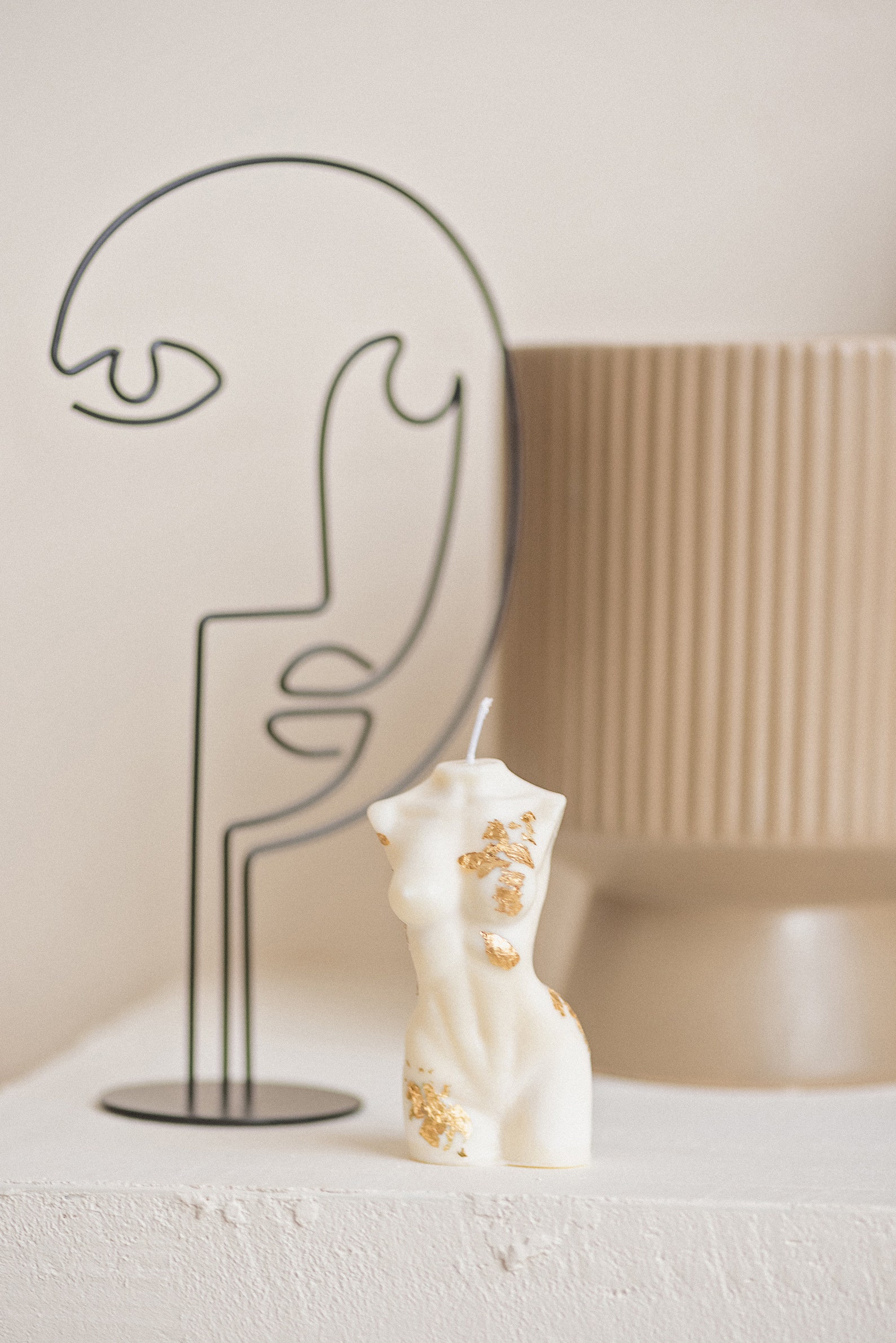 Stylish female body candle with natural essential oil and Etsy