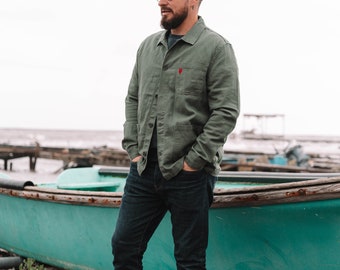 Men's Cotton and Linen Workshop Jacket