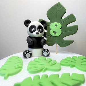 Personalised Edible Handmade Panda Cake Topper Fondant Sugar Paste Decoration