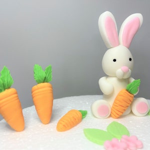Fondant Rabbit Cake Topper. Easter Cake/birthday Cake Edible Decoration ...