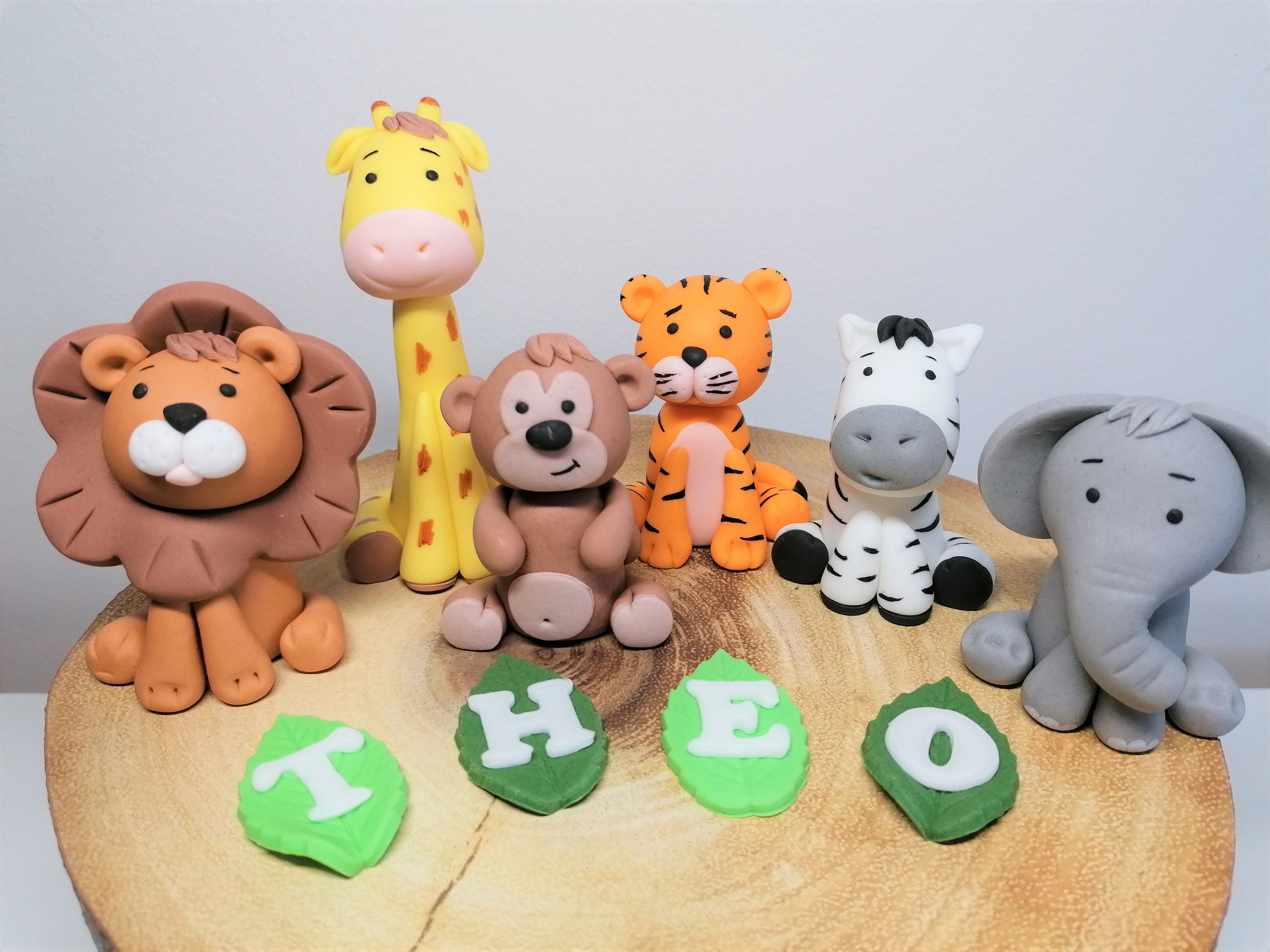 Baby Safari Cake Topper Fondant Set. Cute Jungle Animals. - Etsy ...
