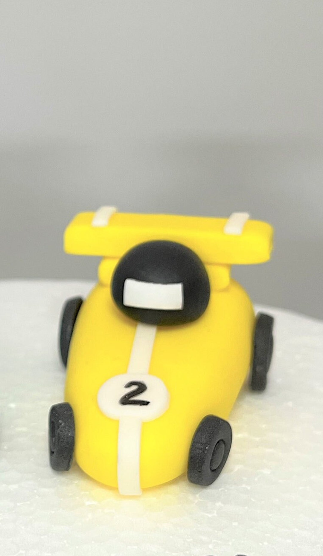 Racing Cars Cake Toppers. Edible Personalised Birthday Fondant Etsy UK