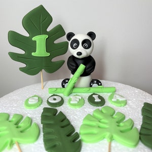 Personalised Edible Handmade Panda Cake Topper Fondant Sugar Paste Decoration