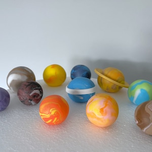 Solar System, cake toppers, edible planets / Handmade birthday cake decoration / outer space sugar paste birthday decorations