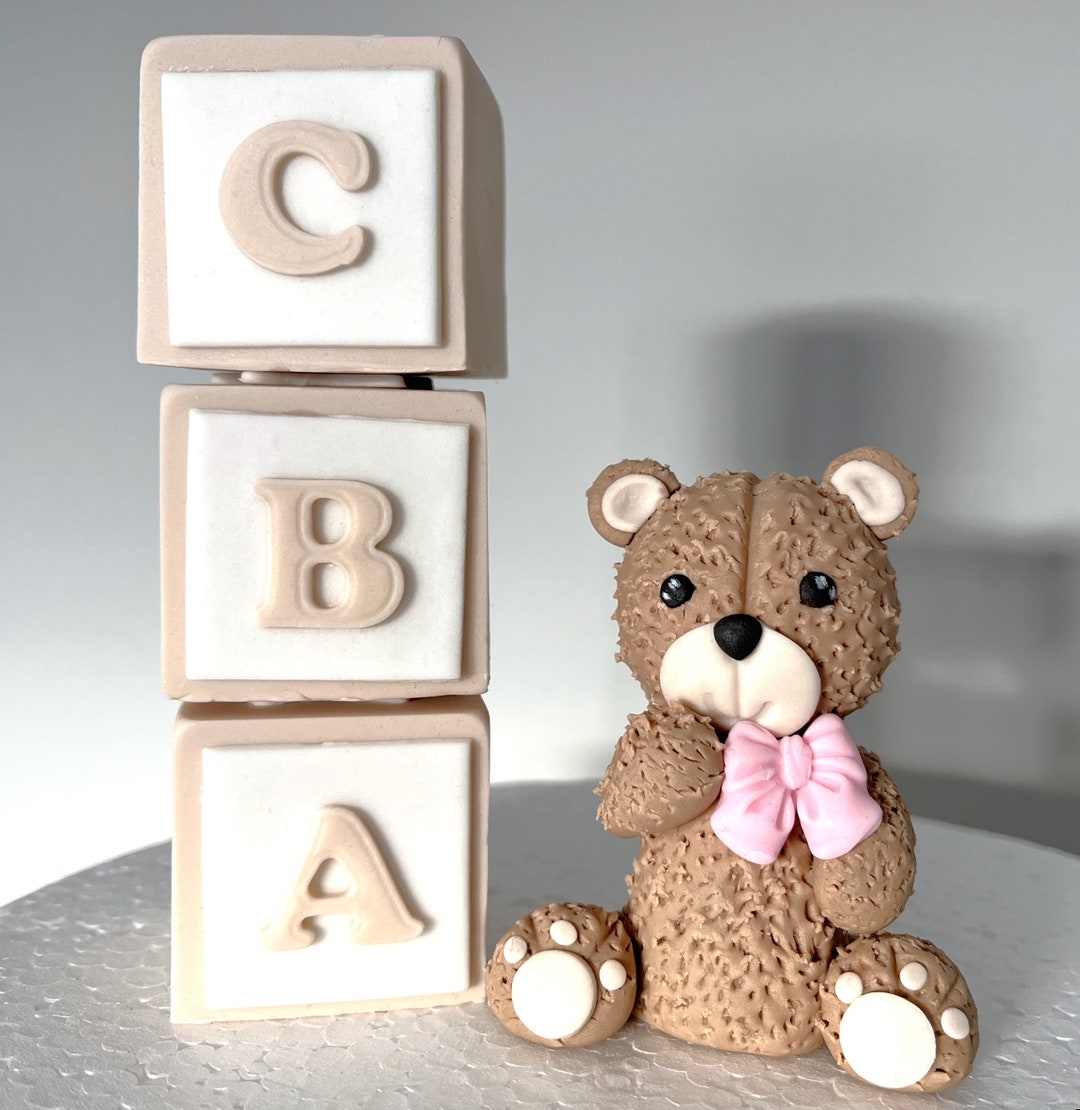 Teddy Bear Edible Cake Toppers / Birthday Baby Shower Christening ...