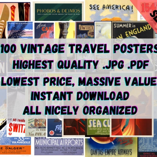 Mini Posters Britain Vintage Travel Poster Ads MP579 13 pages 8"x11"/A4 
