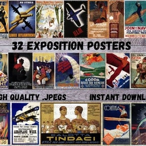 Vintage Exposition Posters - 32 High quality jpg&#39;s