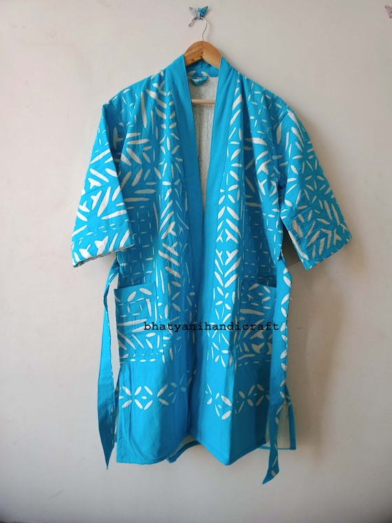 Indian Handmade Cut Work Kantha Quilted Jacket, B… - image 2