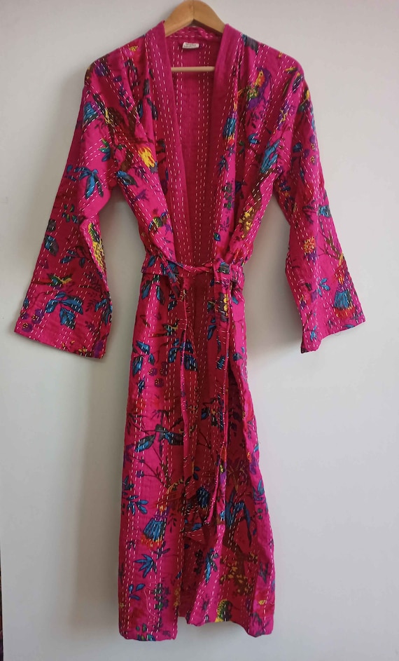 kimono style silk robe WHITE LARGE BUTTERFLY – Ruffle Me To Sleep