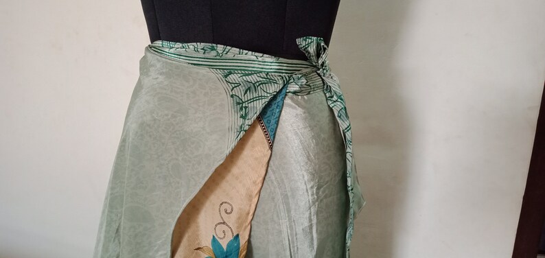 Tribal Skirt Summer Clothing Boho Skirt Indian Handmade Wrap Sari Silk Skirt Gypsy Skirt Reversible Oriental Skirt