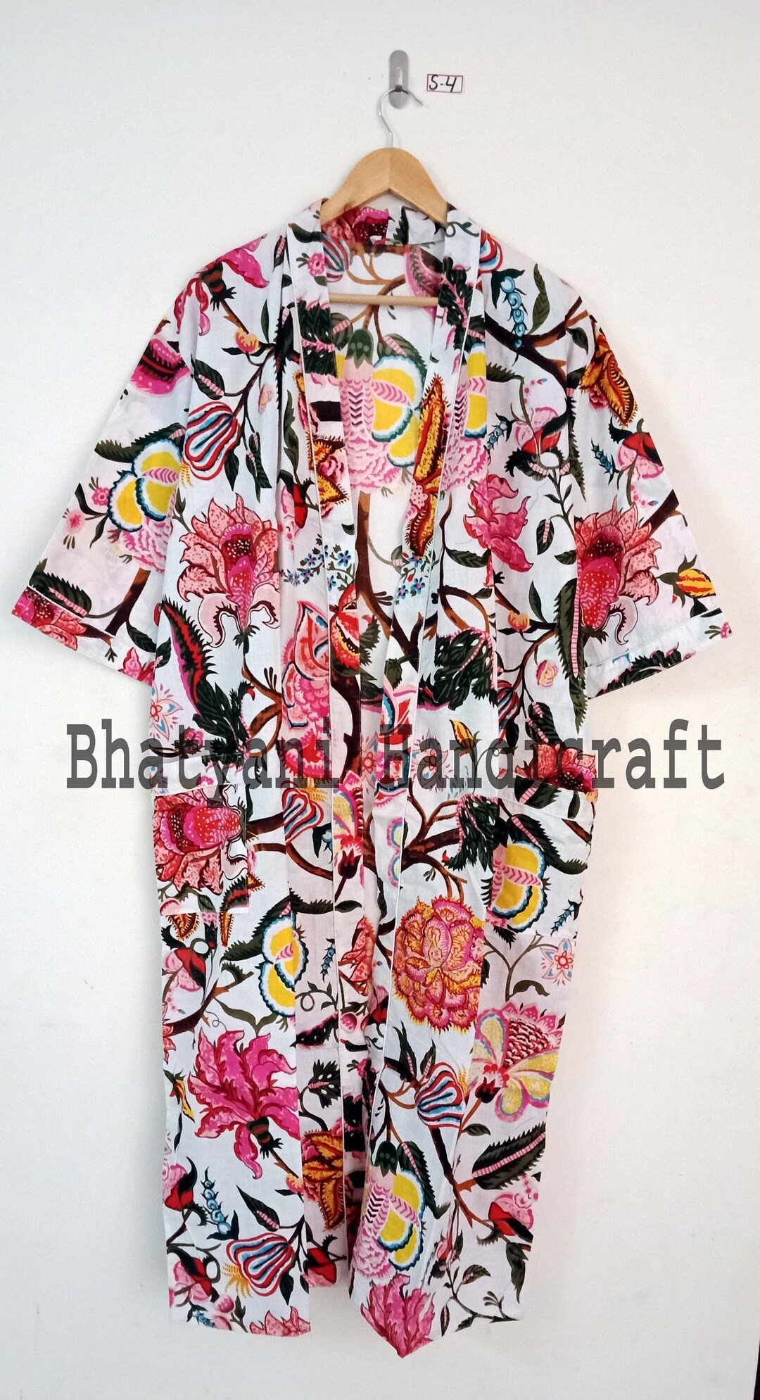 Floral Printed Cotton Kimono Bridesmaid Robe Plus Size Etsy