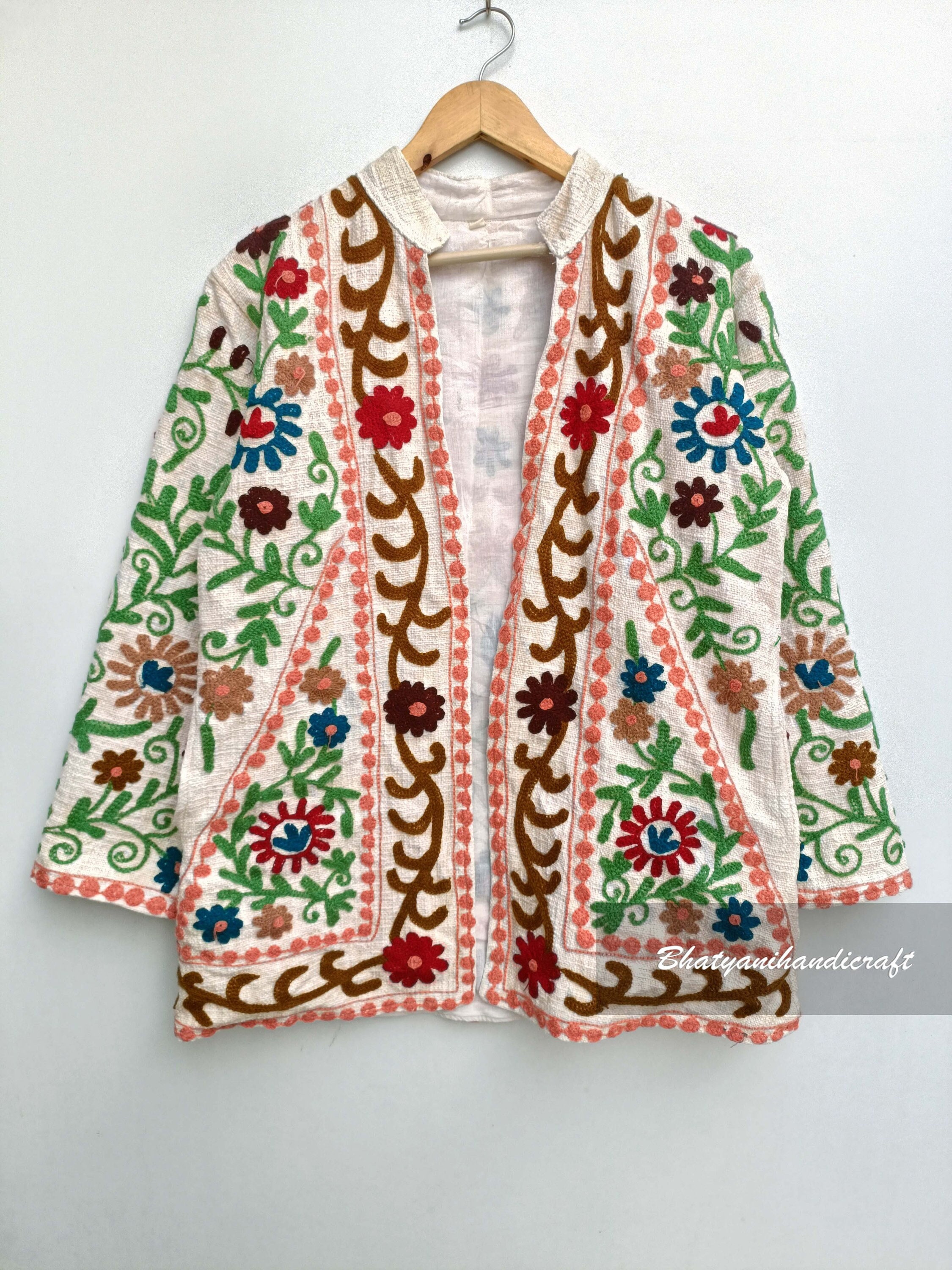 Cotton Suzani Hand Embroidery Jacket Coat Women Wear Winter - Etsy
