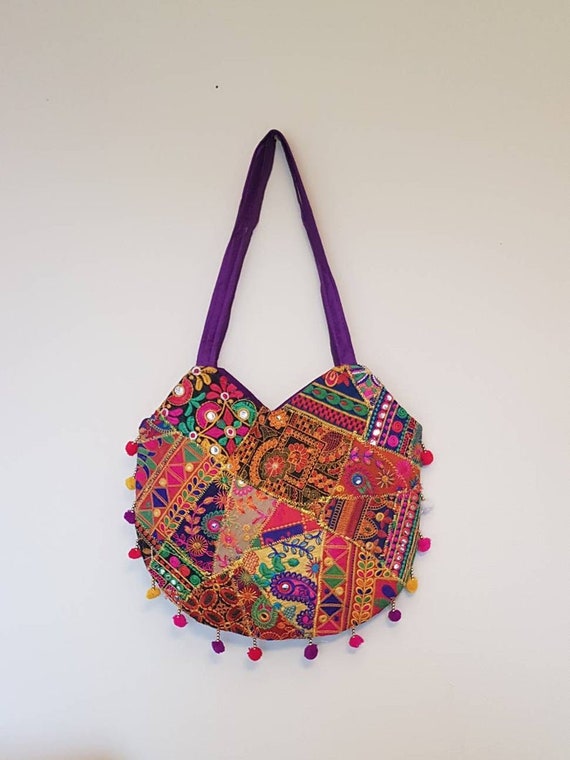SriShopify Handicrafts Women's Hand purse Banjara Designer Clutch for Girls,  Cotton handmade ladies wallet (Medium, Original Mirrors Beads and Thread  Work), Latest clutch
