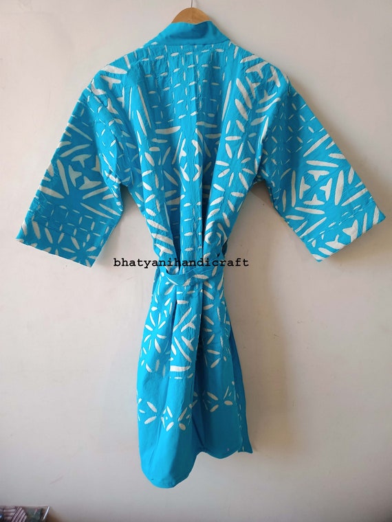 Indian Handmade Cut Work Kantha Quilted Jacket, B… - image 7