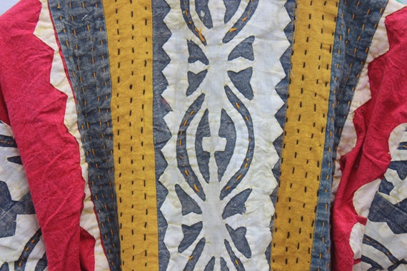 Indian Handmade Cut Work Kantha Quilted Jacket, Winter Long Jacket, Vintage Coat, Embroidered Jacket