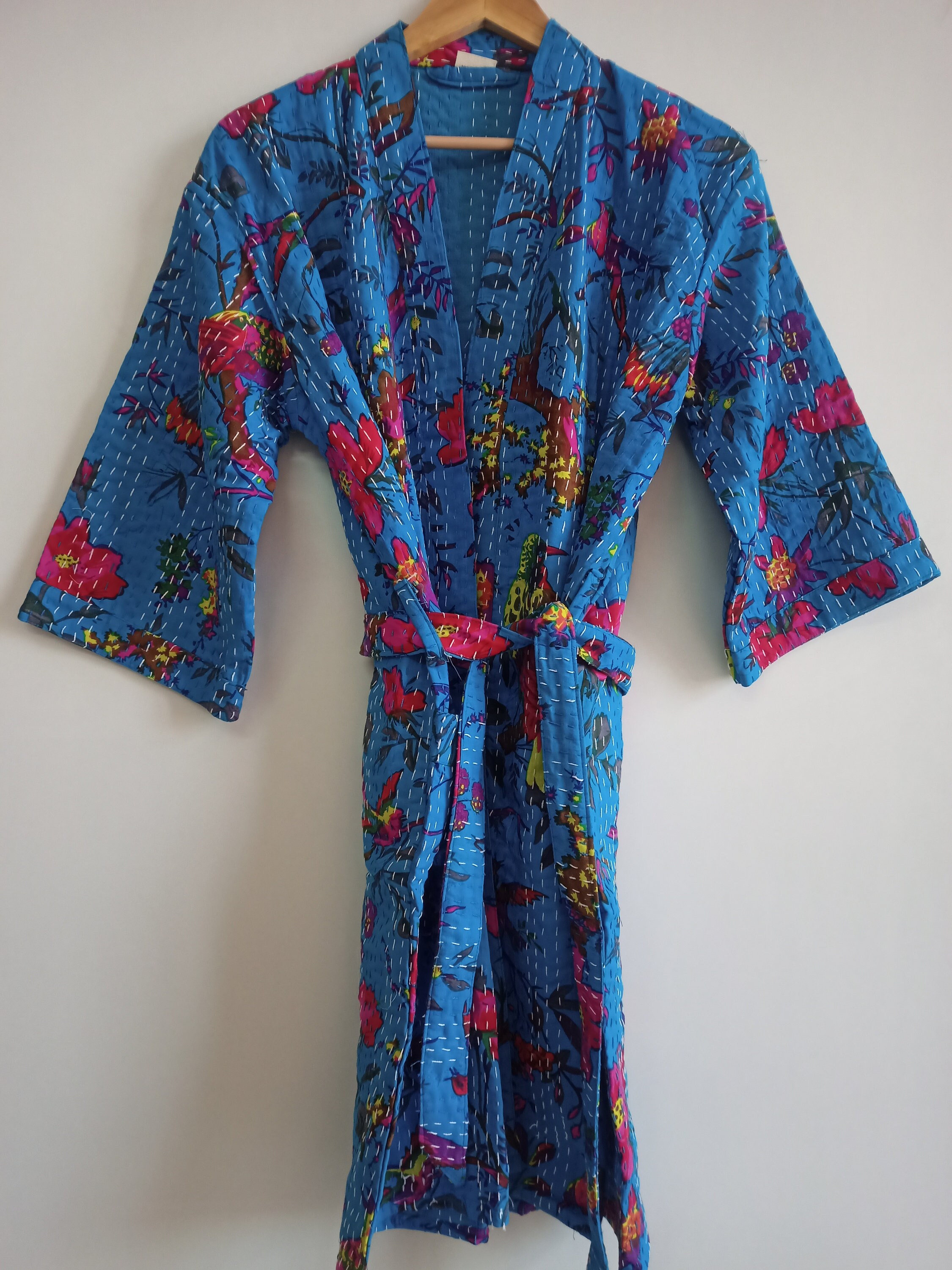 Robes Embroidery Robes Cotton handmade Robes kantha Kimono Etsy