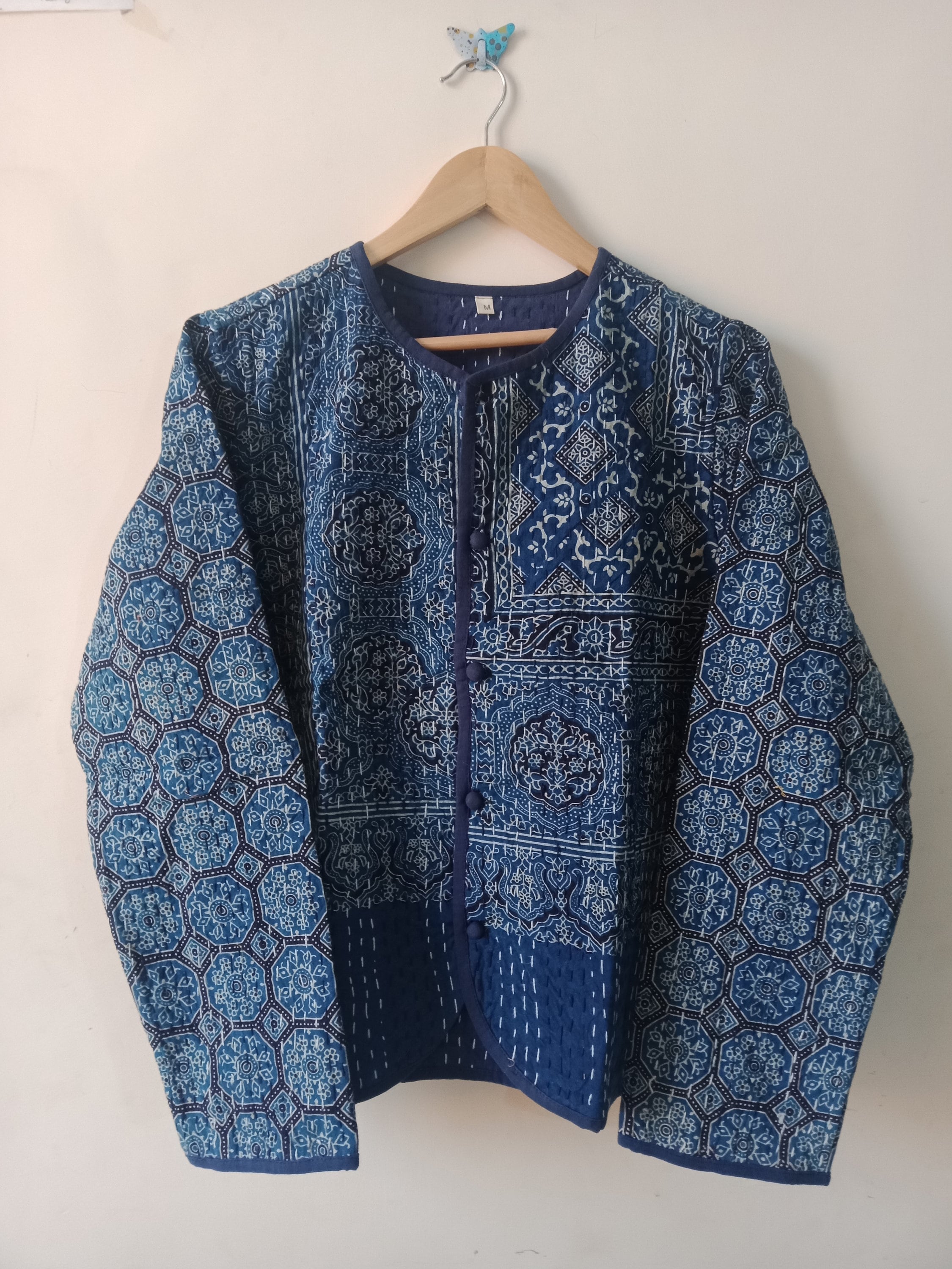 Ajrakh Kantha Jacket Reversible Short Dressing Kimono Ethnic - Etsy