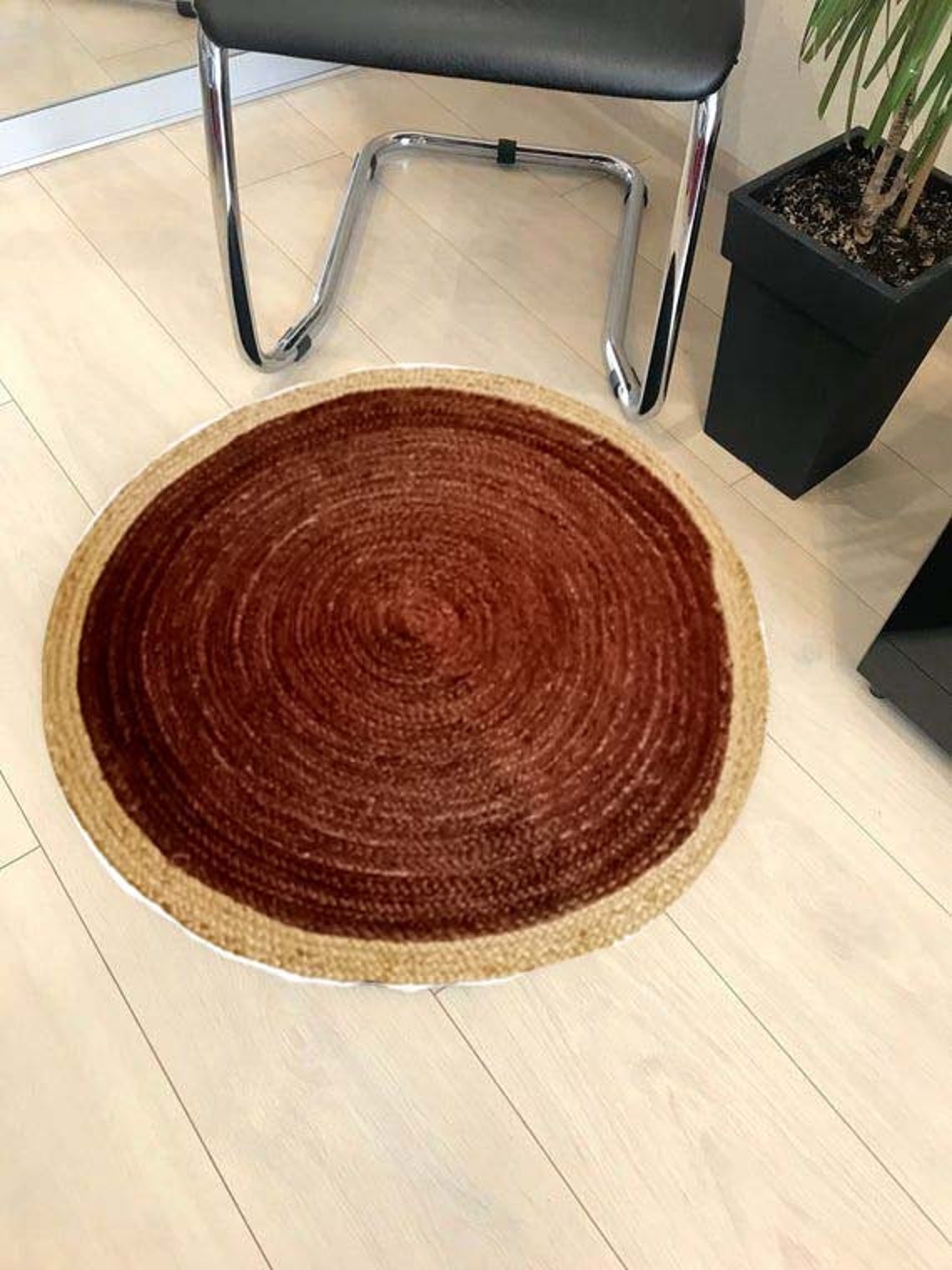 Multicolor Door Mat Round Jute Door Mat Indian Handmade Jute Etsy UK