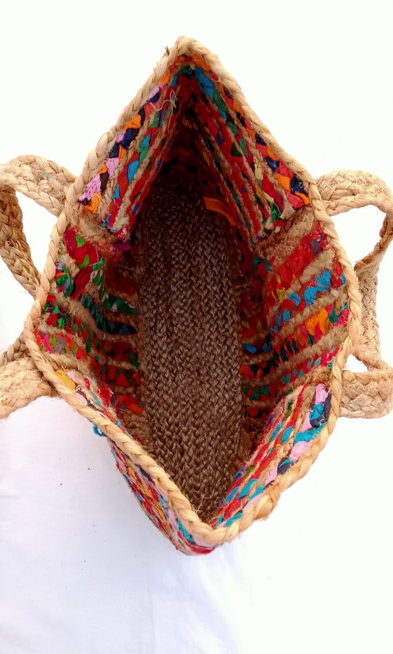 Ladies Bag Price in Bangladesh, Jute with Patchwork Design