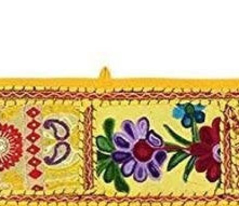 Vintage Patchwork Door Hanging Indian Embroidered Decorative Valance Boho Curtain Gypsy Banjara Window Topper
