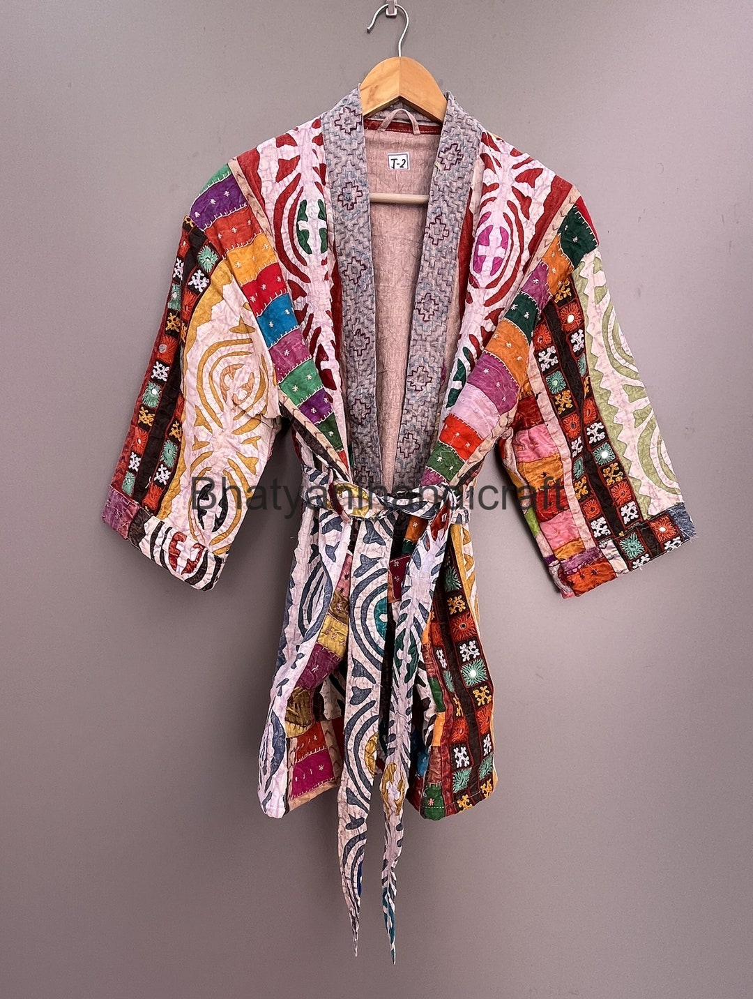 Cotton Patchwork Cut Work Women Wear Bathrobe Gown Kantha - Etsy