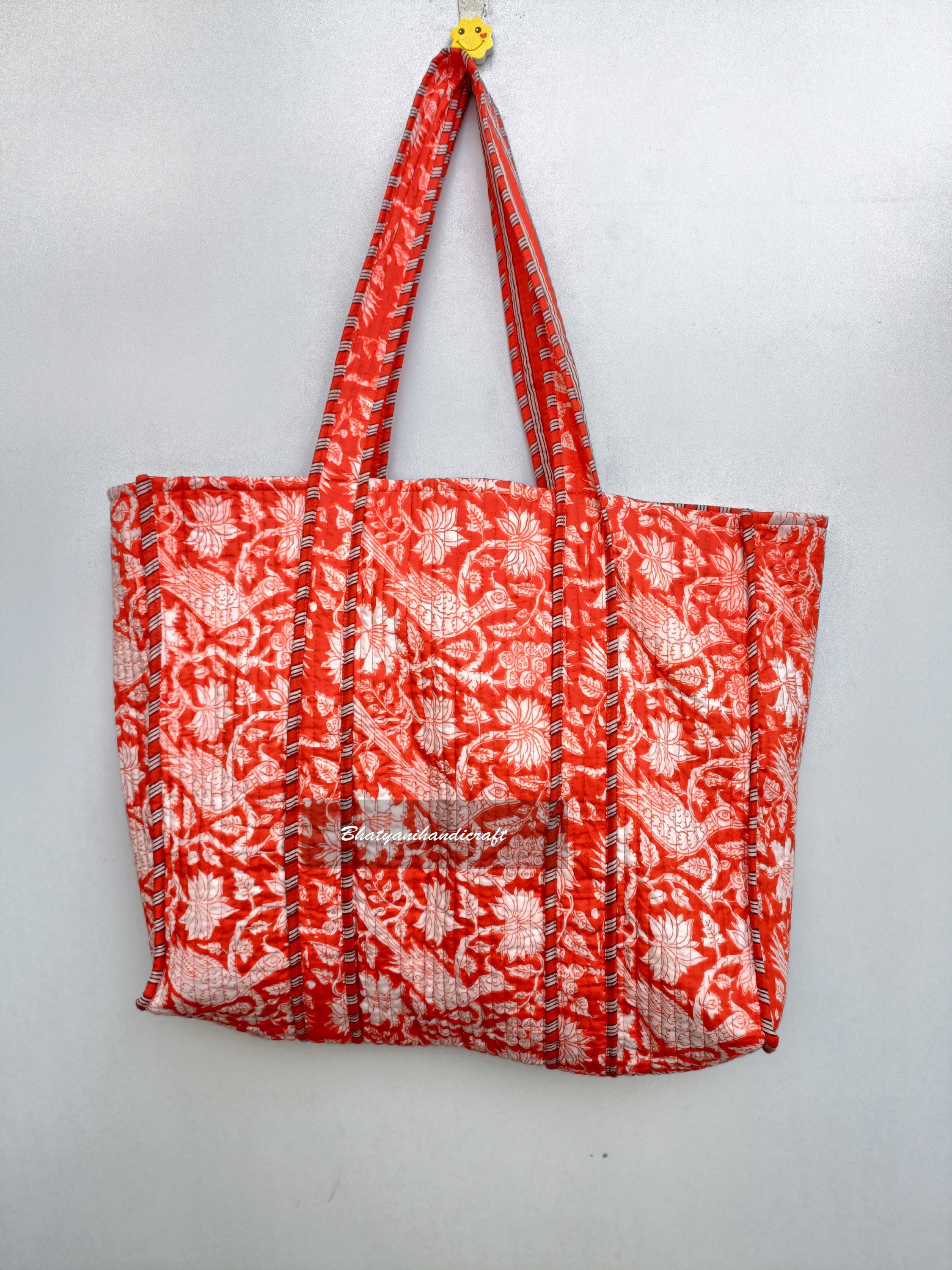Handmade Quilted Tote Shopping Bag, Floral Print Cotton Market Bag, Jhola  Bag, Hippie Bag, Market Bag - Etsy