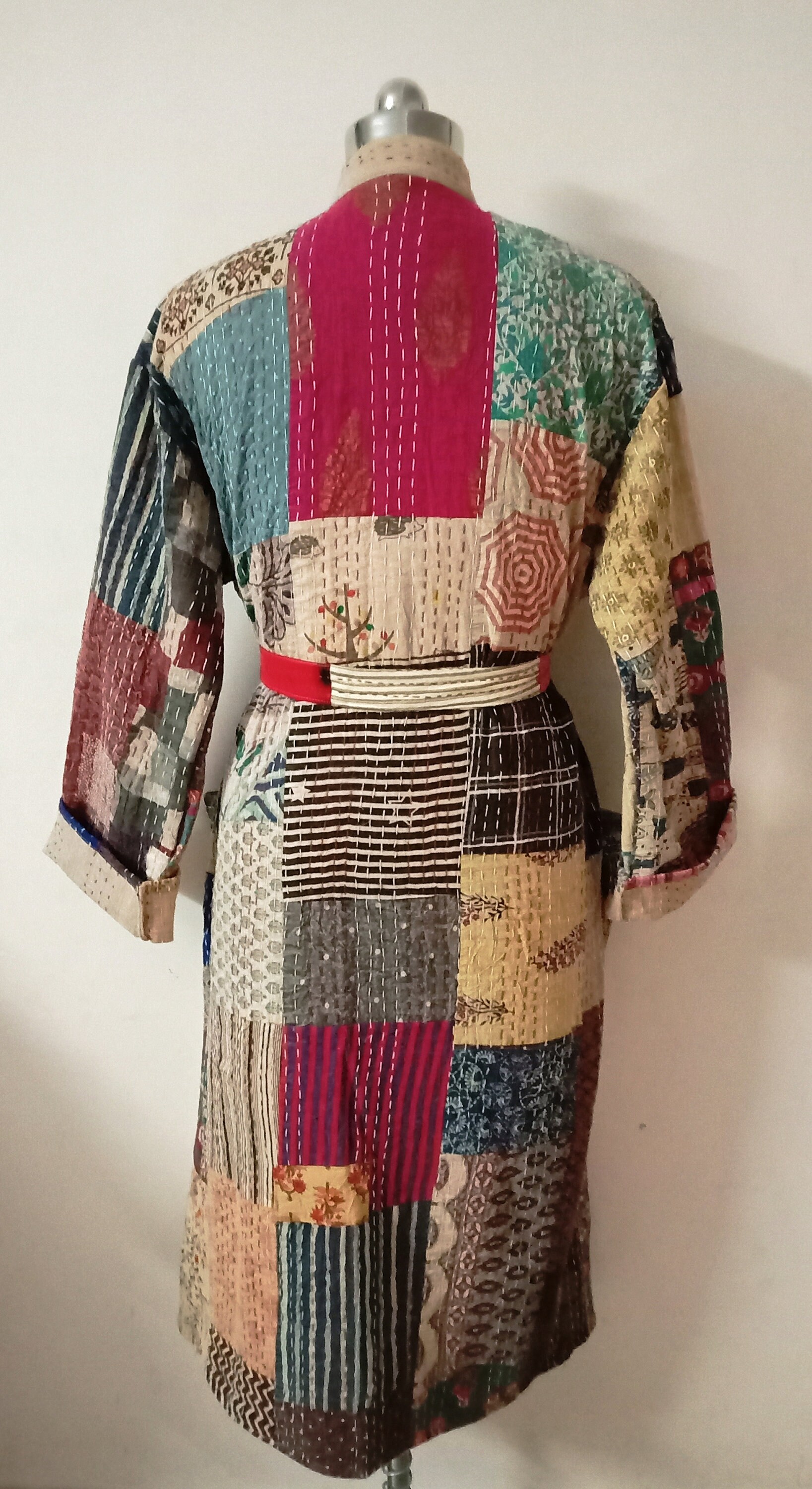 Handmade Quilted Coat Multi Patchwork Kantha Quilted Jacket Etsy