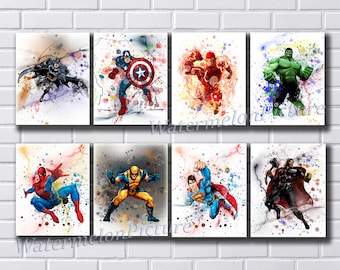 Avengers Poster Etsy