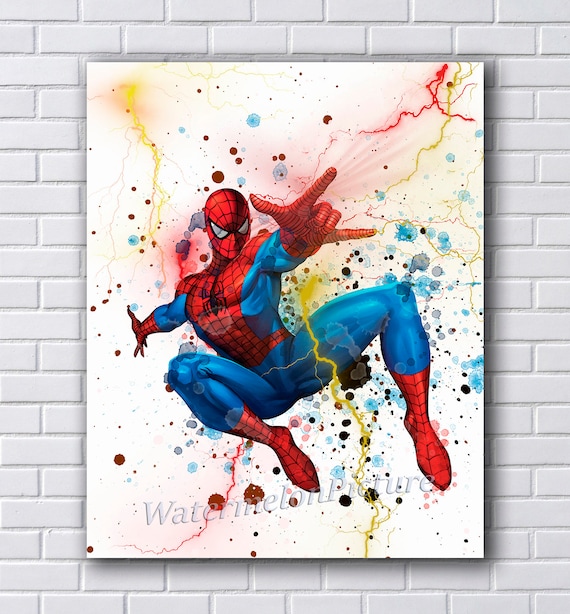 SPIDERMAN MARVEL PICTURE PRINT DRAWING SUPERHERO A4 A3 WALL ART DECOR GIFT