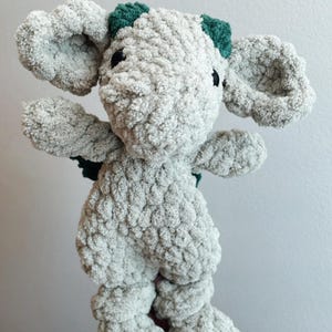 Crochet Dragon Lovey, Dragon Snuggler, Dragon Stuffed Animal