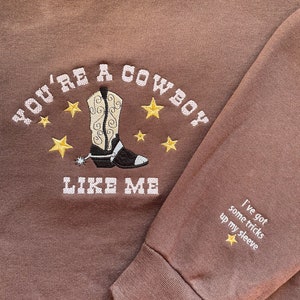 Cowboy Embroidered Crewneck, T-Shirt, or Hoodie