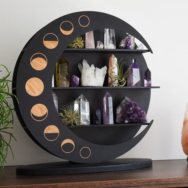 Moon Phase Crystal Shelf with Stand