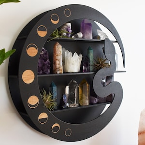 Snake Moon Phase Crystal Shelf