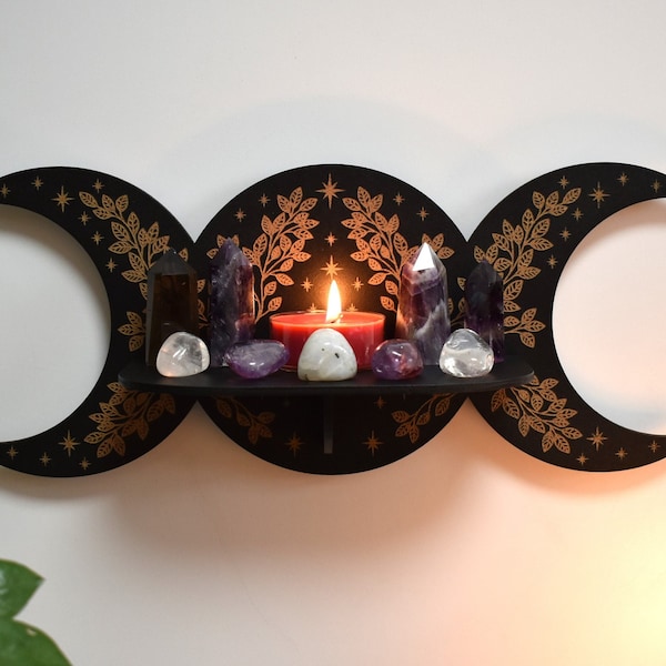 Crystal Moon Shelf Etsy