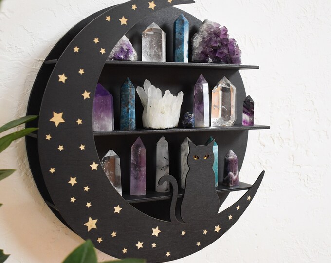 Moon & Cat Display Shelf main image 0