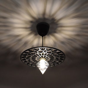 Black Gothic Rose ceiling lamp image 2