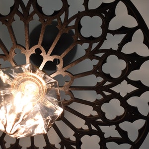 Black Gothic Rose ceiling lamp image 4