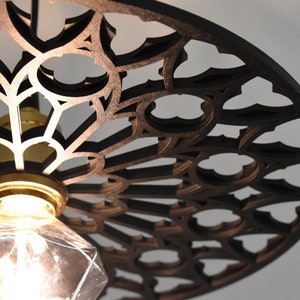 Black Gothic Rose ceiling lamp image 3