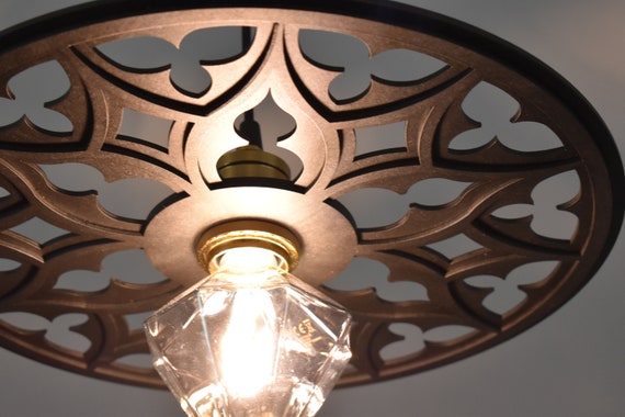 Black Gothic Rose Ceiling Lamp Etsy Australia