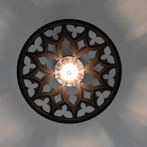 Black Gothic Rose ceiling lamp afbeelding 5